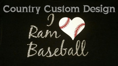 I Heart Ram Baseball