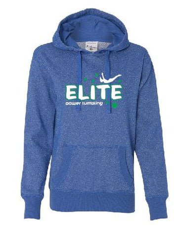 Elite - Ladies Sparkle Blue Hoodie (front print only)